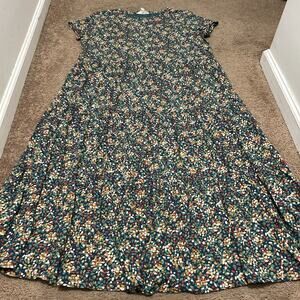Seasalt Cornwall Tiered Short Sleeve Dress UK 16 (US 12) Organic Cotton